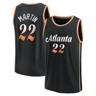 Men's Tyrese Martin Atlanta Hawks Black Fast Break 2022/23 City Edition Jersey