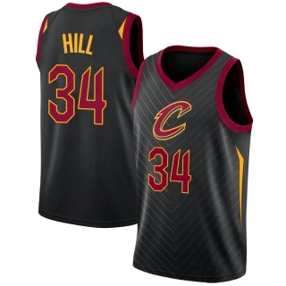 Men's Tyrone Hill Cleveland Cavaliers Black Swingman Jersey - Statement Edition