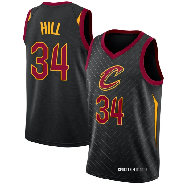 Men's Tyrone Hill Cleveland Cavaliers Black Swingman Jersey - Statement Edition