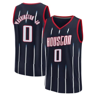Men's TyTy Washington Jr. Houston Rockets Navy Fast Break 2021/22 Replica City Edition Jersey
