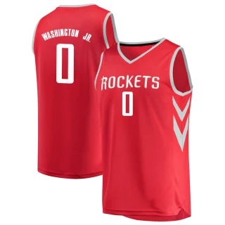 Men's TyTy Washington Jr. Houston Rockets Red Fast Break Jersey - Icon Edition