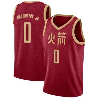 Men's TyTy Washington Jr. Houston Rockets Red Swingman 2018/19 Jersey - City Edition