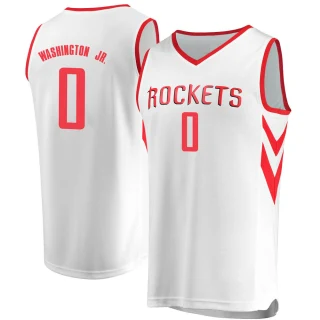 Men's TyTy Washington Jr. Houston Rockets White Fast Break Jersey - Association Edition