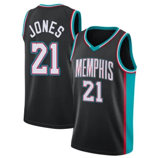 Men's Tyus Jones Memphis Grizzlies Black Swingman 2020/21 Hardwood Classics Jersey