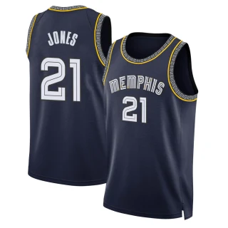 Men's Tyus Jones Memphis Grizzlies Navy Swingman 2021/22 City Edition Jersey