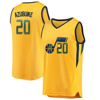 Men's Udoka Azubuike Utah Jazz Gold Fast Break Jersey - Statement Edition