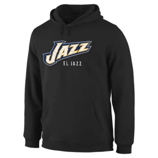Men's Utah Jazz Black Noches Enebea Pullover Hoodie -