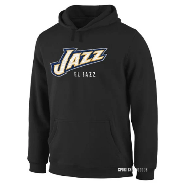 Men's Utah Jazz Black Noches Enebea Pullover Hoodie -