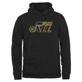 Men's Utah Jazz Gold Collection Pullover Hoodie - Black