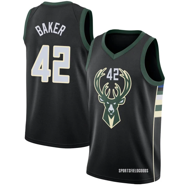 Men's Vin Baker Milwaukee Bucks Black Swingman Jersey - Statement Edition