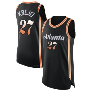 Men's Vit Krejci Atlanta Hawks Black Authentic 2022/23 City Edition Jersey