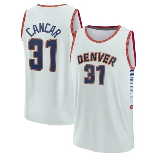 Men's Vlatko Cancar Denver Nuggets Fast Break Silver 2022/23 City Edition Jersey
