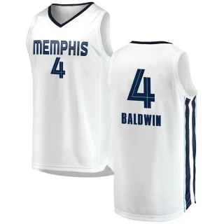 Men's Wade Baldwin Memphis Grizzlies White Swingman 2018/19 Jersey - Association Edition