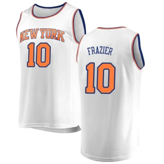Men's Walt Frazier New York Knicks White Fast Break Jersey - Association Edition