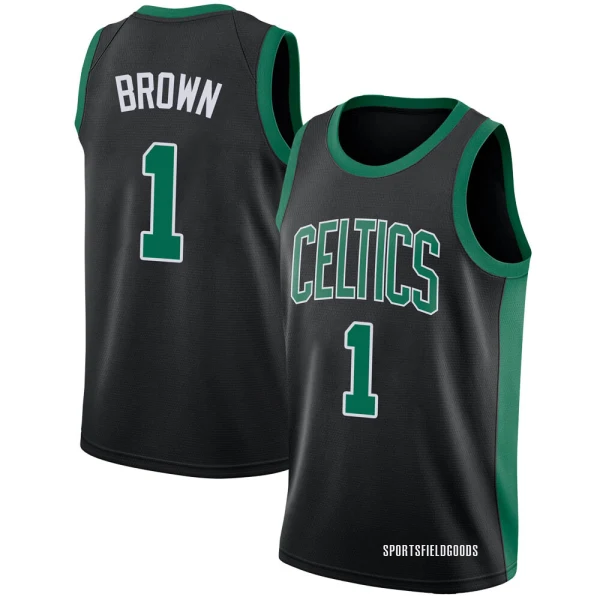 Men's Walter Brown Boston Celtics Black Swingman Jersey - Statement Edition