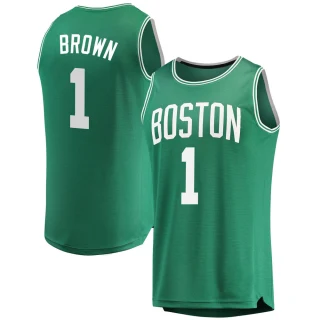 Men's Walter Brown Boston Celtics Green Fast Break Jersey - Icon Edition