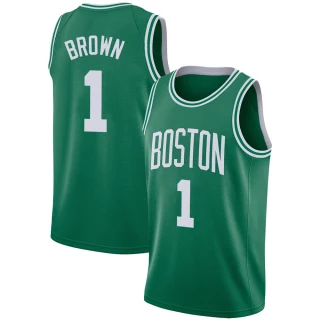 Men's Walter Brown Boston Celtics Green Swingman Jersey - Icon Edition