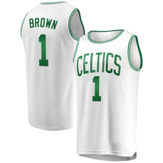 Men's Walter Brown Boston Celtics White Fast Break Jersey - Association Edition