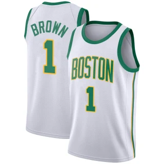 Men's Walter Brown Boston Celtics White Swingman 2018/19 Jersey - City Edition