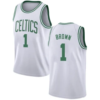 Men's Walter Brown Boston Celtics White Swingman Jersey - Association Edition