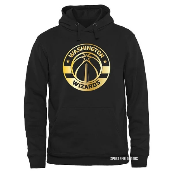 Men's Washington Wizards Gold Collection Pullover Hoodie - Black