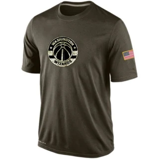 Men's Washington Wizards Olive Salute To Service KO Performance Dri-FIT T-Shirt
