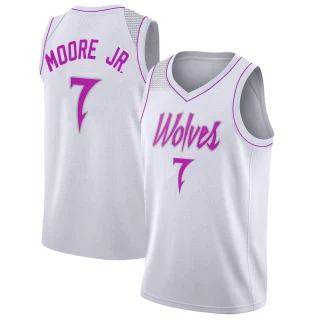 Men's Wendell Moore Jr. Minnesota Timberwolves White Swingman 2018/19 Jersey - Earned Edition