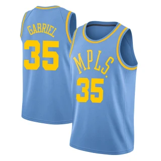 Men's Wenyen Gabriel Los Angeles Lakers Blue Swingman Hardwood Classics Jersey