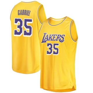 Men's Wenyen Gabriel Los Angeles Lakers Gold Swingman 2018/19 Jersey - Icon Edition