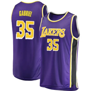 Men's Wenyen Gabriel Los Angeles Lakers Purple Swingman 2018/19 Jersey - Statement Edition