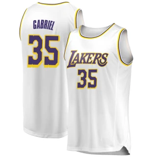 Men's Wenyen Gabriel Los Angeles Lakers White Swingman 2018/19 Jersey - Association Edition