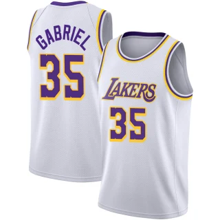 Men's Wenyen Gabriel Los Angeles Lakers White Swingman 2020/21 Jersey - Association Edition
