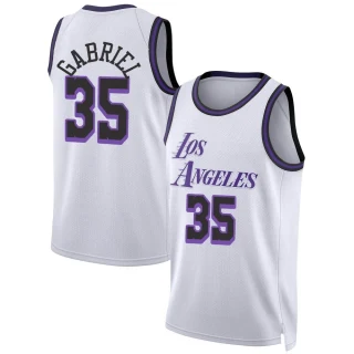 Men's Wenyen Gabriel Los Angeles Lakers White Swingman 2022/23 City Edition Jersey
