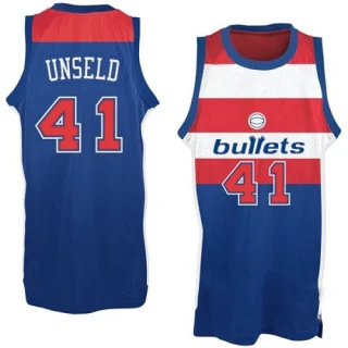 Men's Wes Unseld Washington Wizards Blue Swingman Bullets Throwback Jersey