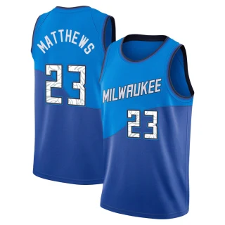 Men's Wesley Matthews Milwaukee Bucks Blue Swingman 2020/21 Jersey - City Edition