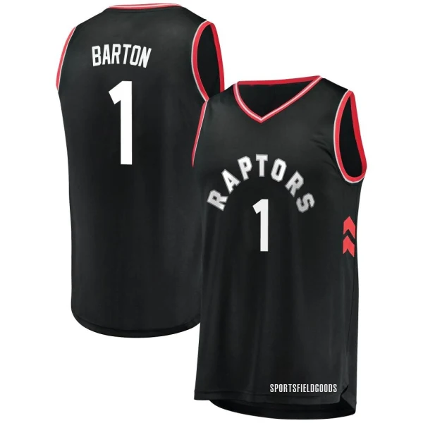 Men's Will Barton Toronto Raptors Black Fast Break Jersey - Statement Edition