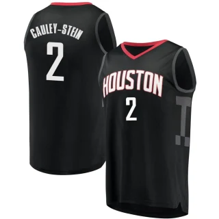 Men's Willie Cauley-Stein Houston Rockets Black Fast Break Jersey - Statement Edition