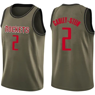 Men's Willie Cauley-Stein Houston Rockets Green Swingman Salute to Service Jersey