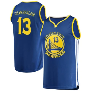 Men's Wilt Chamberlain Golden State Warriors Gold Fast Break Royal Jersey - Icon Edition