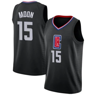 Men's Xavier Moon Los Angeles Clippers Black Swingman Jersey - Statement Edition