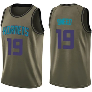 Men's Xavier Sneed Charlotte Hornets Green Swingman Salute to Service Jersey