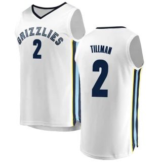 Men's Xavier Tillman Memphis Grizzlies White Fast Break Jersey - Association Edition