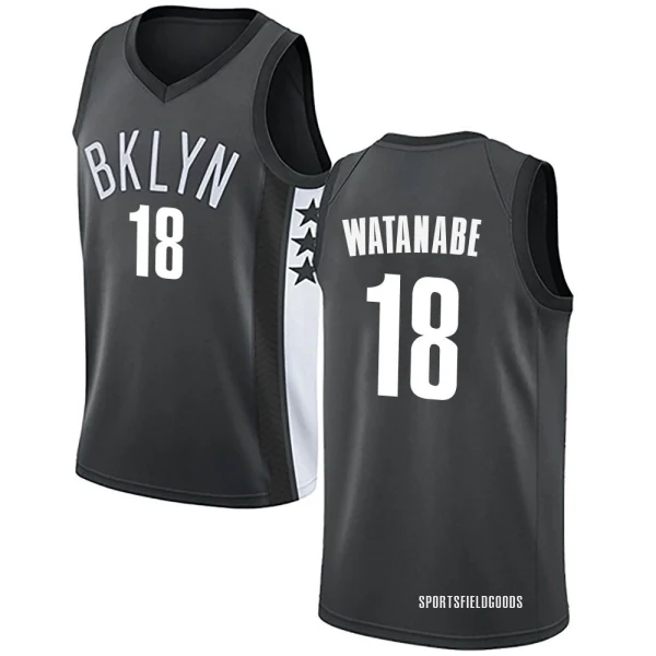 Men's Yuta Watanabe Brooklyn Nets Gray Swingman Jersey - Statement Edition