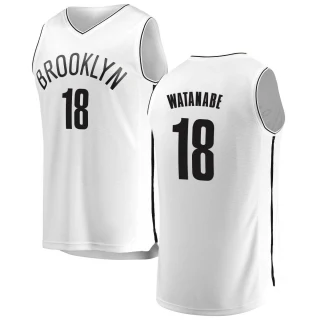 Men's Yuta Watanabe Brooklyn Nets White Fast Break Jersey - Association Edition