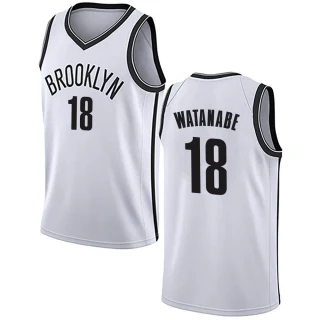 Men's Yuta Watanabe Brooklyn Nets White Swingman Jersey - Association Edition