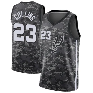 Men's Zach Collins San Antonio Spurs Black Swingman Jersey - City Edition