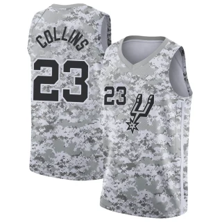Men's Zach Collins San Antonio Spurs White Swingman 2018/19 Jersey - Earned Edition