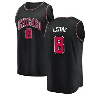 Men's Zach LaVine Chicago Bulls Black Fast Break Jersey - Statement Edition