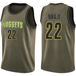 Men's Zeke Nnaji Denver Nuggets Green Swingman Salute to Service Jersey