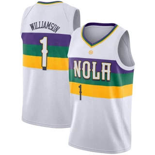 Men's Zion Williamson New Orleans Pelicans White Swingman 2018/19 Jersey - City Edition